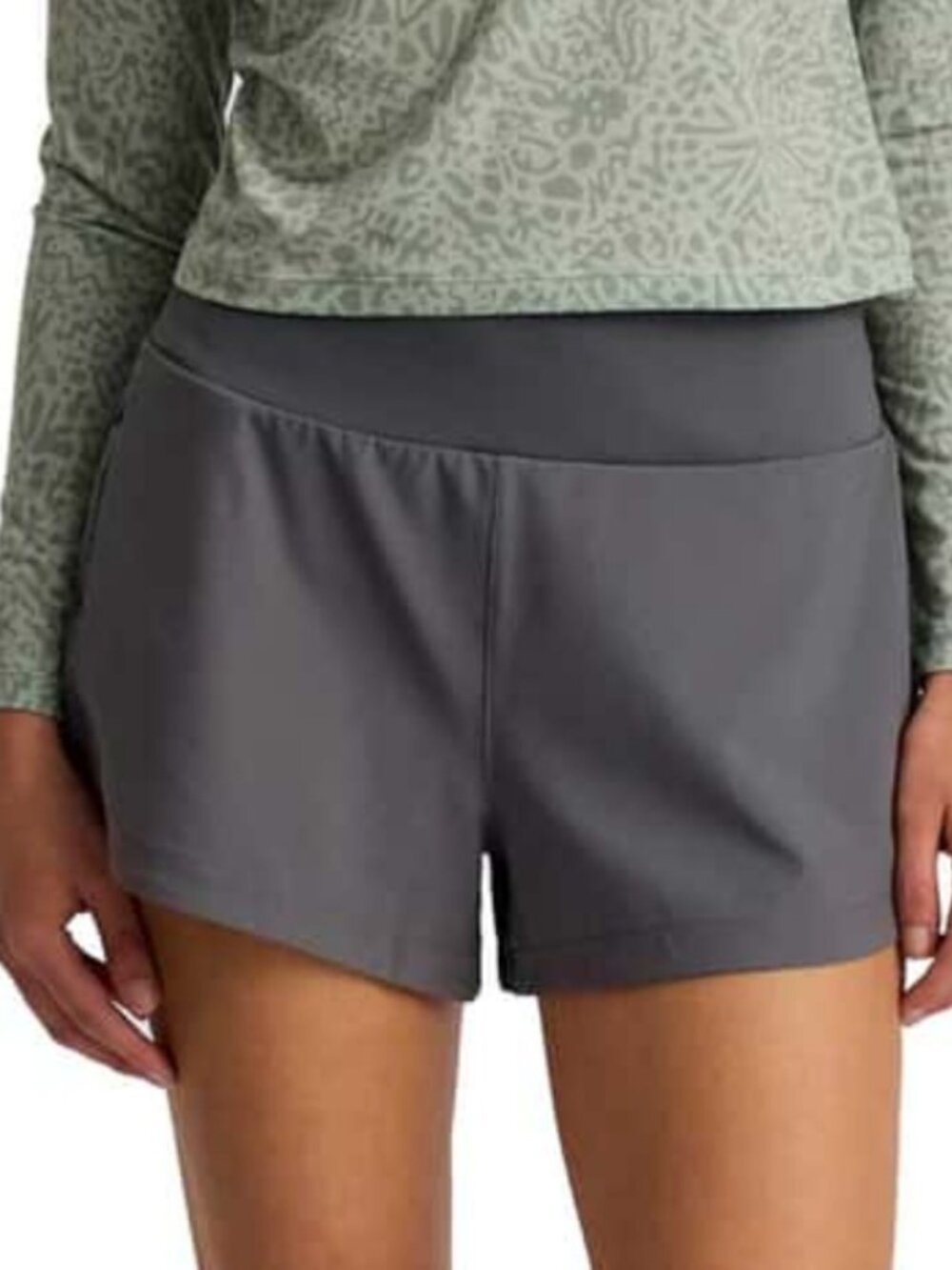 Free Fly Women's Bamboo-Lined Active Breeze Shorts in Smoke size XS NWT $68